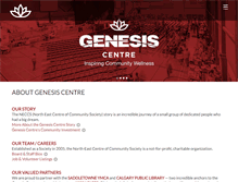 Tablet Screenshot of genesis-centre.ca